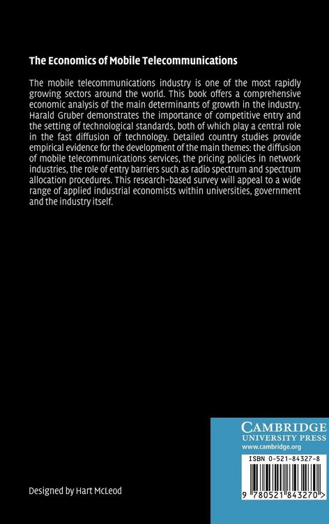 Produktbild: The Economics of Mobile Telecommunications