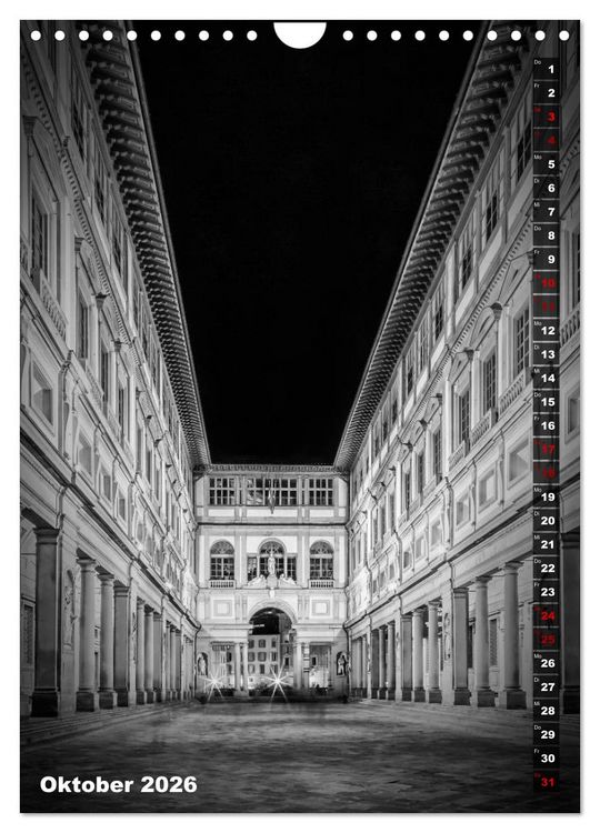 Produktbild: FLORENZ SCHWARZWEI&szlig; (Wandkalender 2026 DIN A4 hoch), CALVENDO Monatskalender
