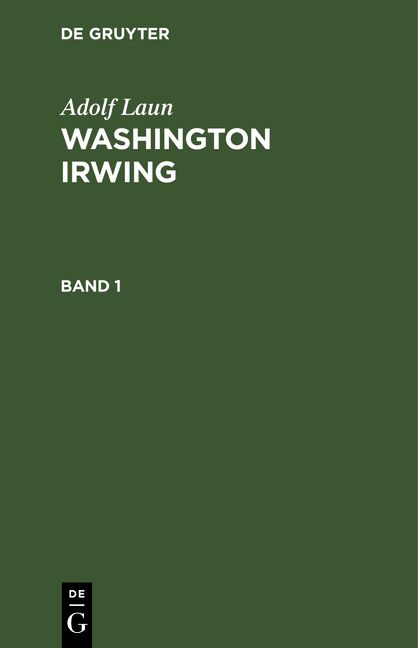 Produktbild: Washington Irwing. Band 1
