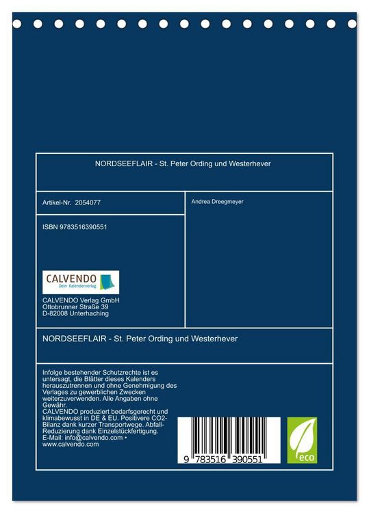 Produktbild: NORDSEEFLAIR - St. Peter Ording und Westerhever (Tischkalender 2026 DIN A5 hoch), CALVENDO Monatskalender