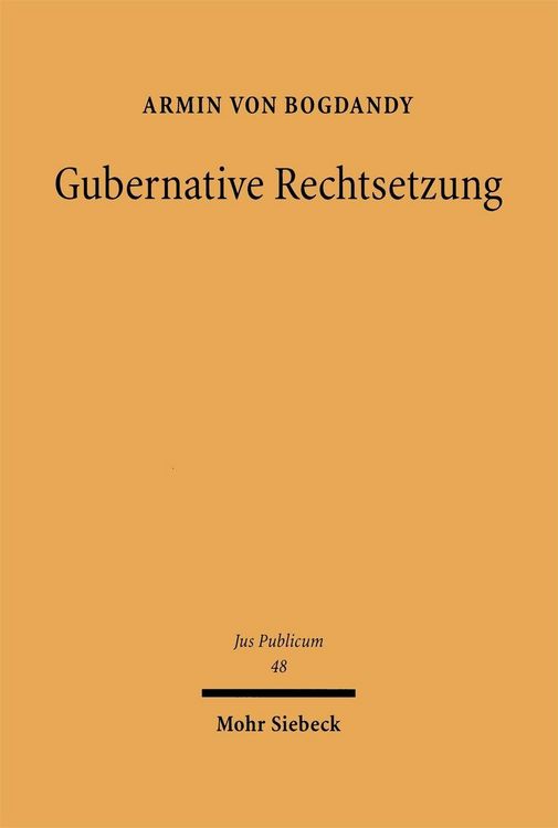 Produktbild: Gubernative Rechtsetzung