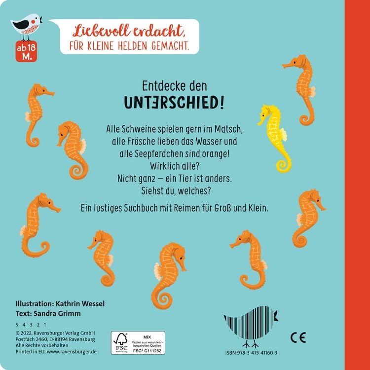 Produktbild: Welches Tier ist anders hier? &ndash; Unterschiede finden mit lustigen Tieren f&uuml;r Kinder ab 18 Monaten