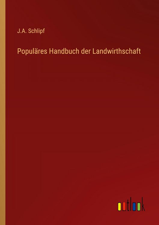 Produktbild: Popul&auml;res Handbuch der Landwirthschaft