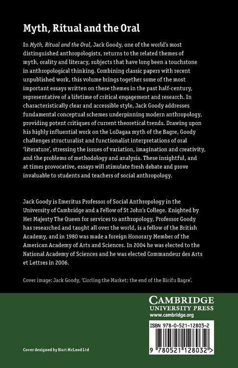 Produktbild: Myth, Ritual and the Oral