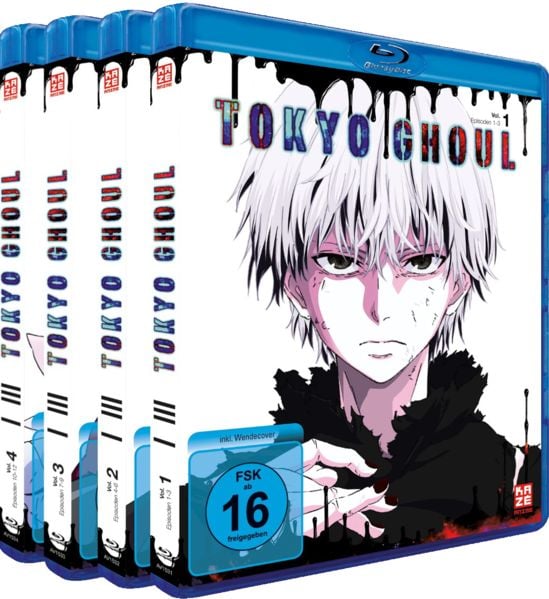 Produktbild: Tokyo Ghoul - Staffel 1 - Gesamtausgabe - Bundle - Vol. 1-4 - [4 BRs]