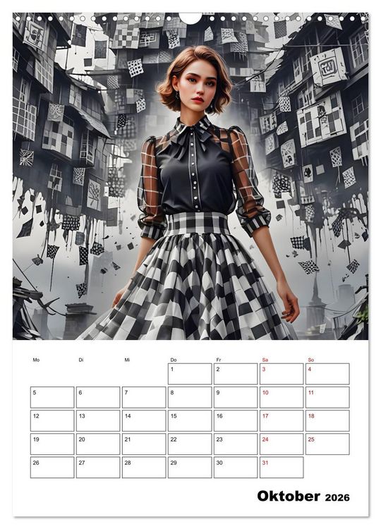 Produktbild: Schachspiel der Mode (Wandkalender 2026 DIN A3 hoch), CALVENDO Monatskalender