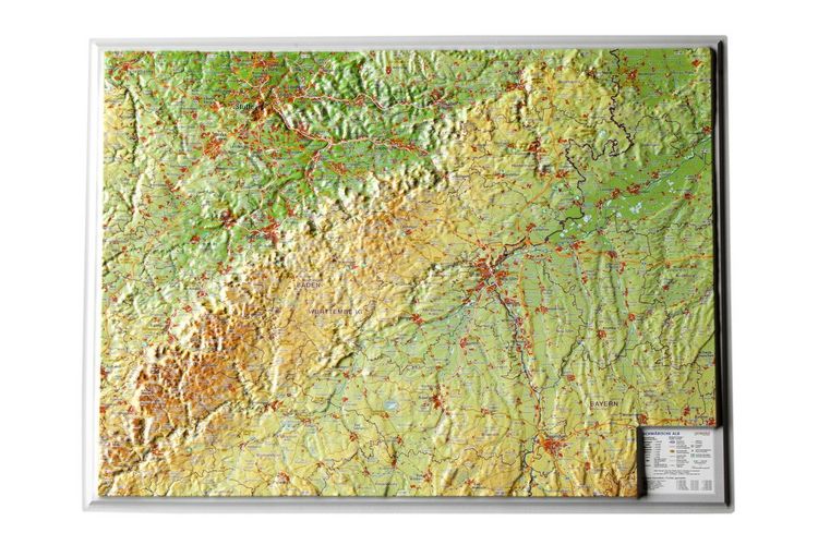 Produktbild: Reliefkarte Schw&auml;bische Alb 1 : 430.000