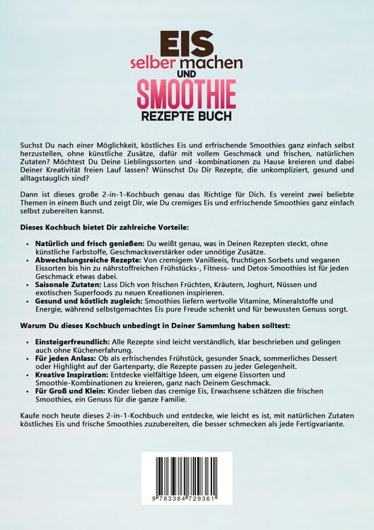 Produktbild: Eis selber machen und Smoothie Rezepte Buch