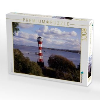 Produktbild: CALVENDO Puzzle Leuchtturm Wittenbergen, Elbe | 1000 Teile Lege-Gr&ouml;&szlig;e 64x48cm Foto-Puzzle f&uuml;r gl&uuml;ckliche Stunden