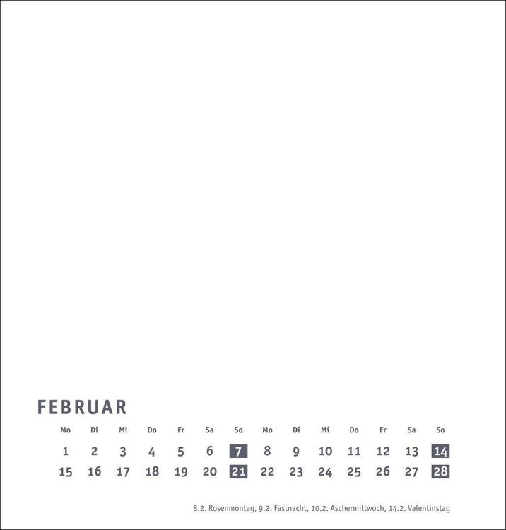 Produktbild: Premium-Bastelkalender wei&szlig; mittel 2027