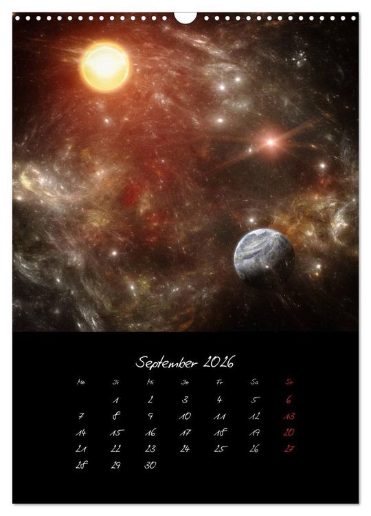 Produktbild: Die gro&szlig;e Reise in dem Universum (Wandkalender 2026 DIN A3 hoch), CALVENDO Monatskalender