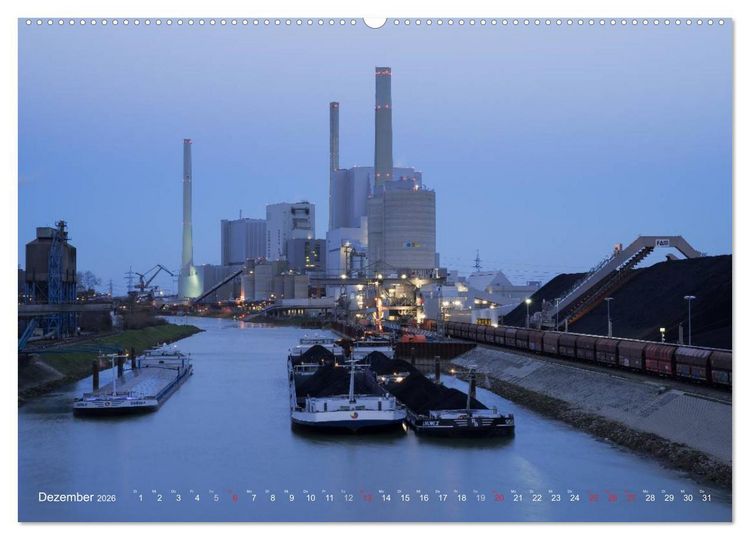 Produktbild: Mannheim 2026 - wenn es Nacht wird im Hafen (Wandkalender 2026 DIN A2 quer), CALVENDO Monatskalender
