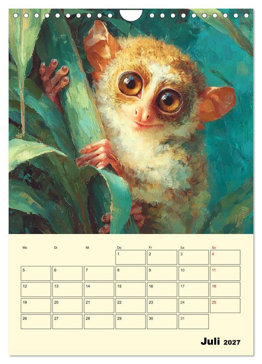 Produktbild: Koboldmakis. Kleine H&uuml;ter des Dschungels (Wandkalender 2027 DIN A4 hoch), CALVENDO Monatskalender