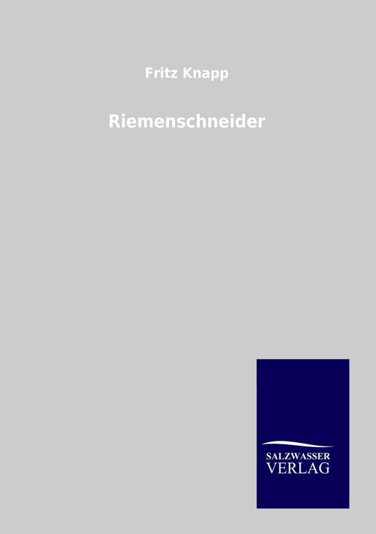 Produktbild: Riemenschneider