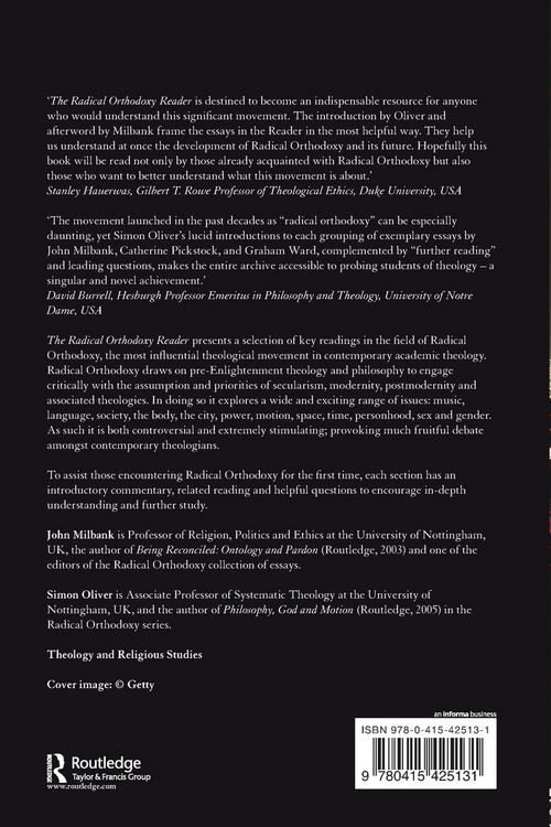 Produktbild: The Radical Orthodoxy Reader