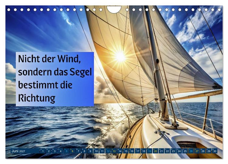 Produktbild: Segeln - mit einem Augenzwinkern (Wandkalender 2027 DIN A4 quer), CALVENDO Monatskalender