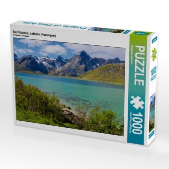 Produktbild: CALVENDO Puzzle Bei Flakstad, Lofoten (Norwegen) | 1000 Teile Lege-Gr&ouml;&szlig;e 64 &times; 48 cm Foto-Puzzle f&uuml;r gl&uuml;ckliche Stunden