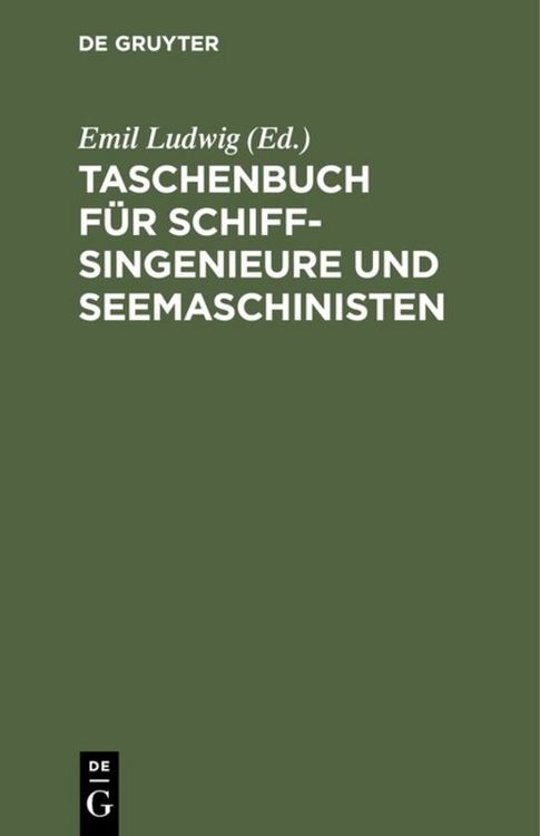 Produktbild: Taschenbuch f&uuml;r Schiffsingenieure und Seemaschinisten