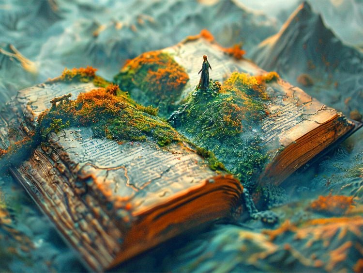 Produktbild: CALVENDO Puzzle Die Welt erw&auml;chst aus dem Buch | 1000 Teile Lege-Gr&ouml;&szlig;e 64x48cm Foto-Puzzle f&uuml;r gl&uuml;ckliche Stunden