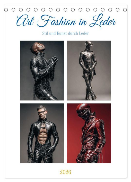 Produktbild: Art Fashion in Leder (Tischkalender 2026 DIN A5 hoch), CALVENDO Monatskalender