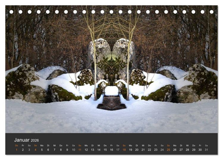Produktbild: Spiegelwelten - Im Reich der Naturwesen (Tischkalender 2026 DIN A5 quer), CALVENDO Monatskalender