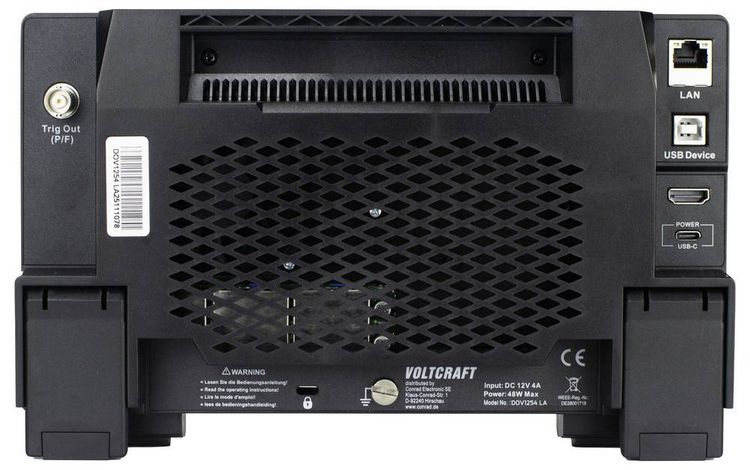 Produktbild: VOLTCRAFT DOV1254 LA Digital-Oszilloskop 125 MHz 4-Kanal 1.25 GSa/s 100 Mpts 12 Bit Digital-Speicher (DSO), Logic-Analyser 1 St.