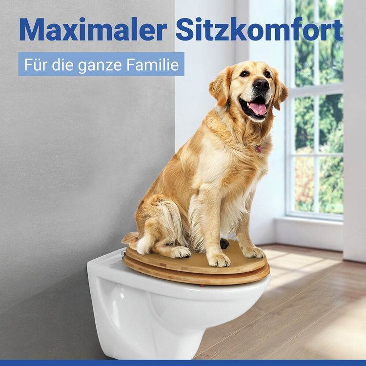 Produktbild: WC Sitz Mod. Bambus, Toilettensitz aus Bambus