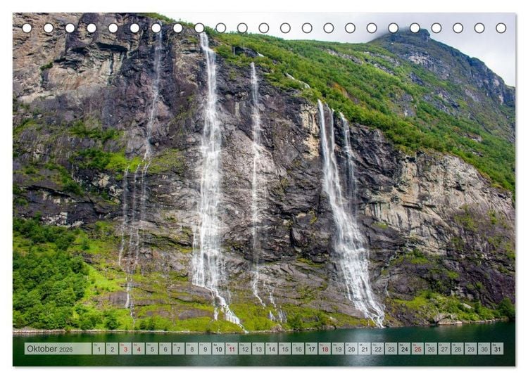 Produktbild: Fjorde & Felsen &ndash; Norwegens wilde Seele (Tischkalender 2026 DIN A5 quer), CALVENDO Monatskalender
