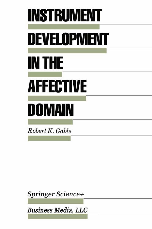 Produktbild: Instrument Development in the Affective Domain