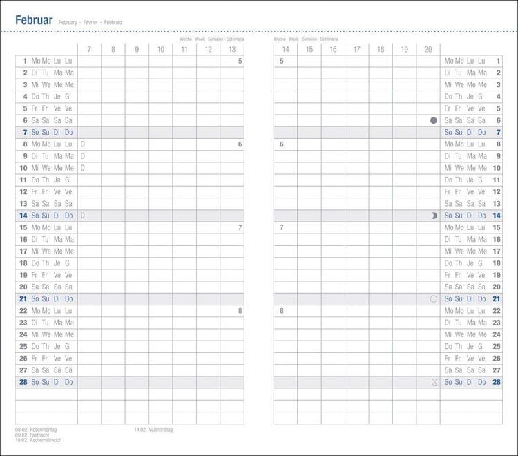 Produktbild: Leporello, schwarz Kalender 2027