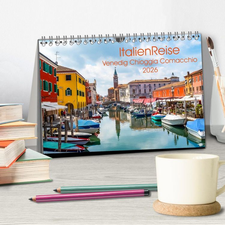 Produktbild: ItalienReise Venedig Chioggia Comacchio (Tischkalender 2026 DIN A5 quer), CALVENDO Monatskalender