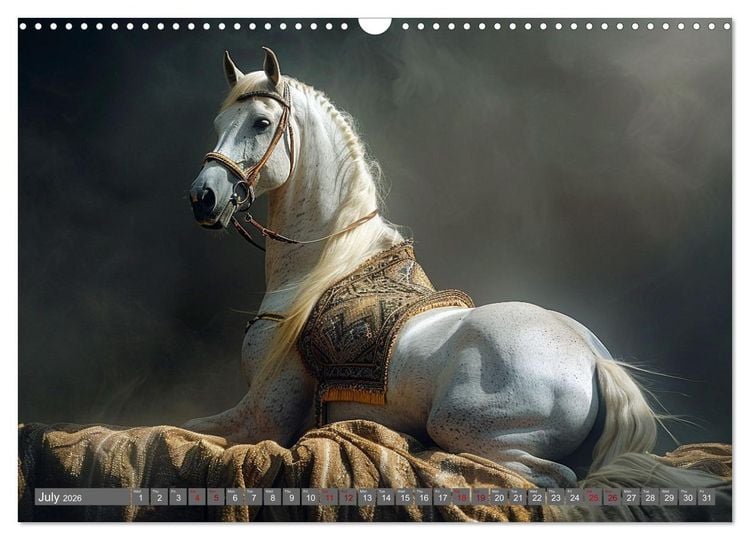 Produktbild: White Horses in Splendor (Wall Calendar 2026 DIN A3 landscape), CALVENDO 12 Month Wall Calendar