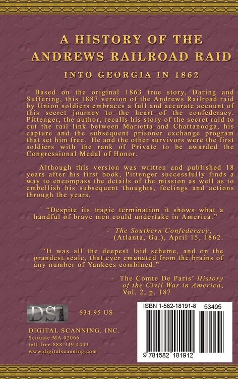 Produktbild: A History of the Andrews Railroad Raid Into Georgia in 1862