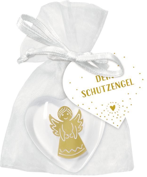 Produktbild: Handschmeichler Kunstharz &ndash; Herz mit Engel