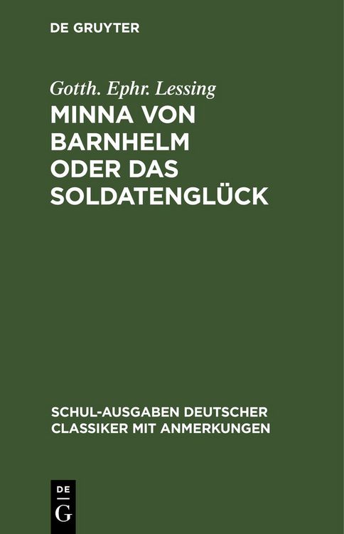 Produktbild: Minna von Barnhelm oder das Soldatengl&uuml;ck