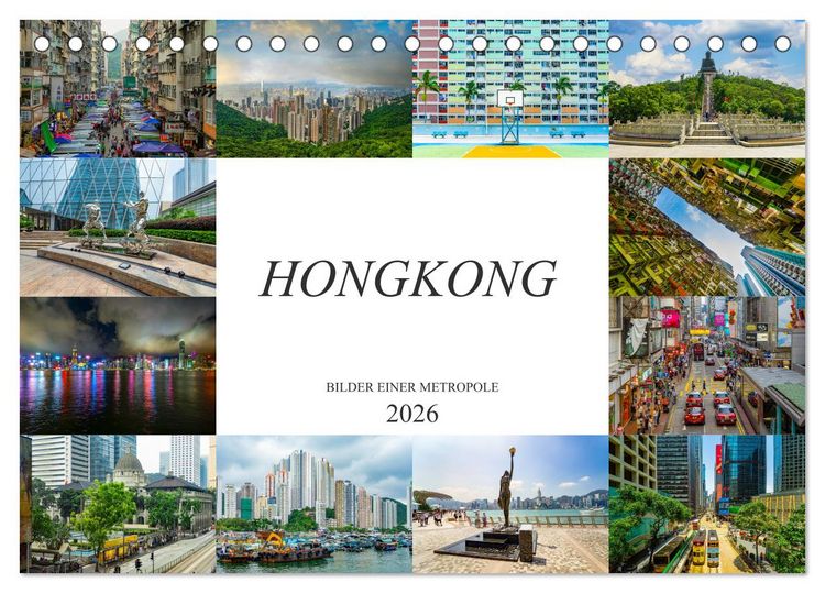 Produktbild: Hongkong Bilder einer Metropole (Tischkalender 2026 DIN A5 quer), CALVENDO Monatskalender