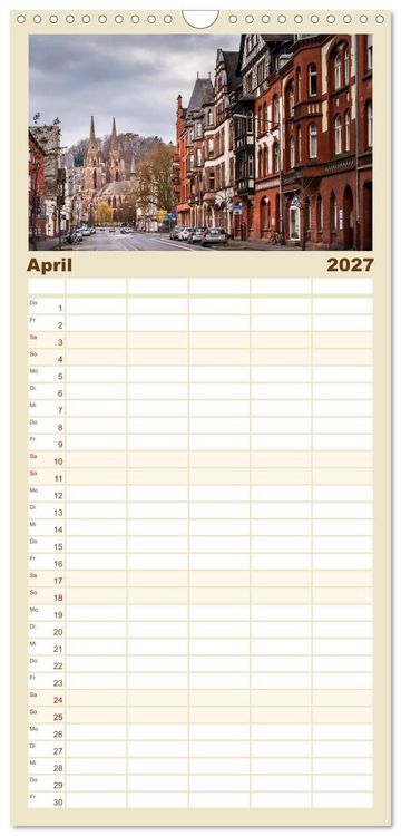 Produktbild: Familienplaner 2027 - M&auml;rchenhaftes Marburg mit 5 Spalten (Wandkalender, 21 x 45 cm) CALVENDO
