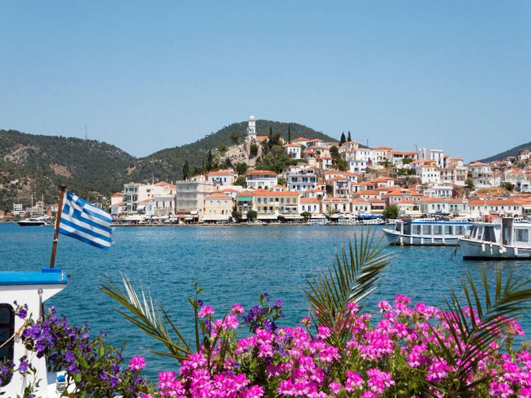 Produktbild: CALVENDO Puzzle Blick von Galatas auf Poros | 1000 Teile Lege-Gr&ouml;&szlig;e 64x48cm Foto-Puzzle f&uuml;r gl&uuml;ckliche Stunden