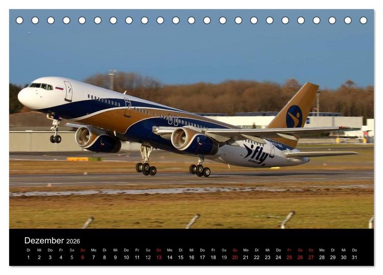 Produktbild: Faszination Flugzeug (Tischkalender 2026 DIN A5 quer), CALVENDO Monatskalender