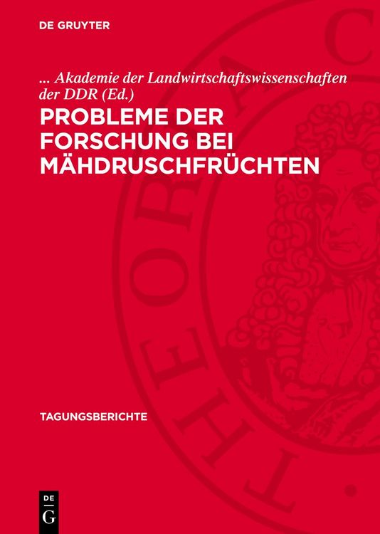Produktbild: Probleme der Forschung bei M&auml;hdruschfr&uuml;chten