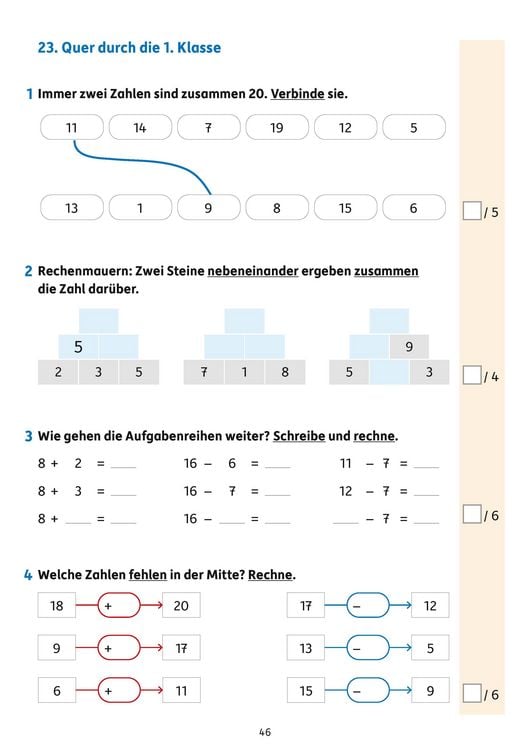 Produktbild: &Uuml;bungsheft mit Tests in Mathe 1. Klasse
