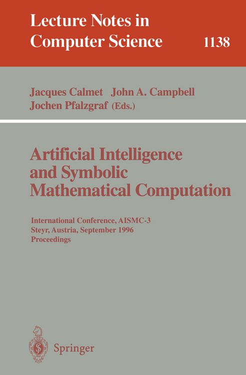 Produktbild: Artificial Intelligence and Symbolic Mathematical Computation