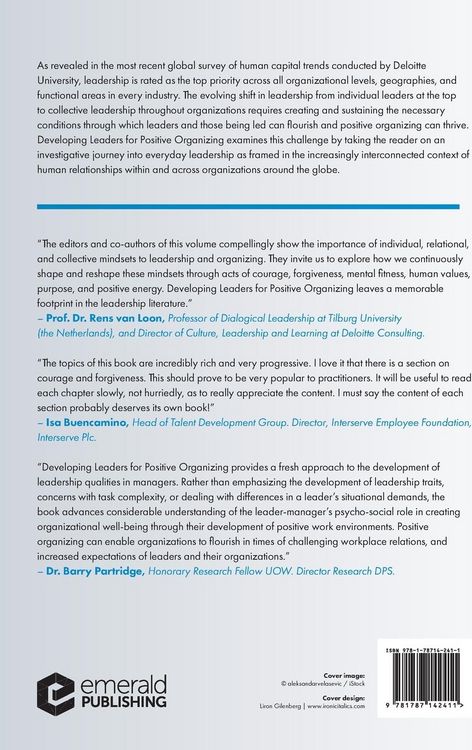 Produktbild: Developing Leaders for Positive Organizing