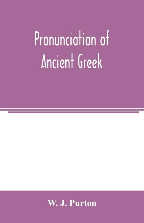Produktbild: Pronunciation of ancient Greek
