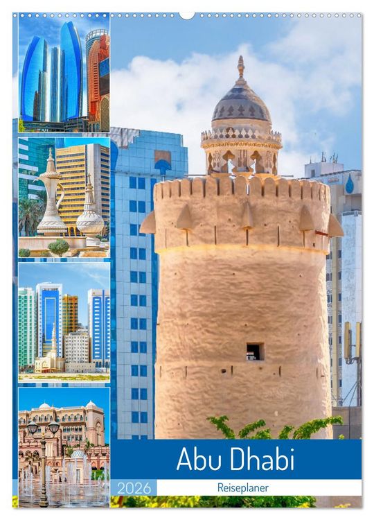 Produktbild: Abu Dhabi - Reiseplaner (Wandkalender 2026 DIN A2 hoch), CALVENDO Monatskalender
