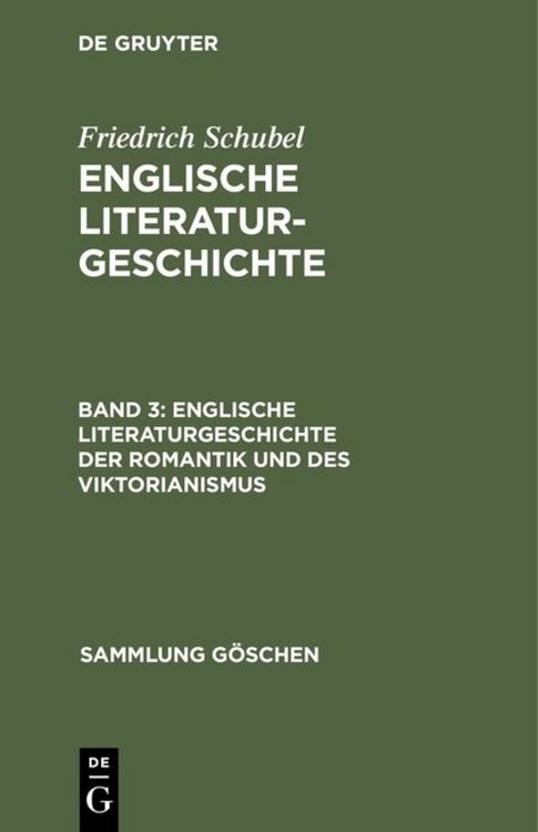 Produktbild: Englische Literaturgeschichte der Romantik und des Viktorianismus
