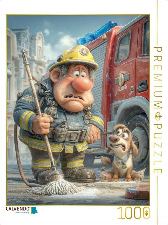 Produktbild: CALVENDO Puzzle L&ouml;schen ist Heldensache und Putzen leider auch | 1000 Teile Lege-Gr&ouml;&szlig;e 64x48cm Foto-Puzzle f&uuml;r gl&uuml;ckliche Stunden