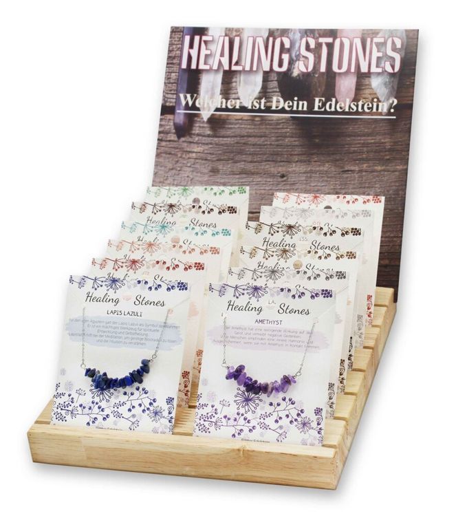 Produktbild: Sortiment Healing Stone Edelstahlketten 36 St&uuml;ck sortiert