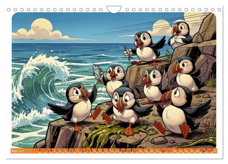 Produktbild: Papageientaucher - Comic (Wandkalender 2027 DIN A4 quer), CALVENDO Monatskalender