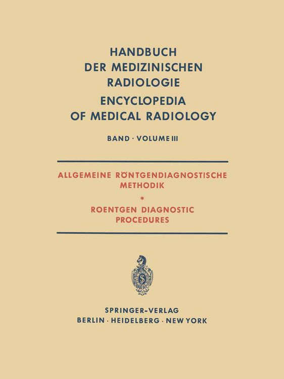 Produktbild: Allgemeine R&ouml;ntgendiagnostische Methodik Roentgen Diagnostic Procedures